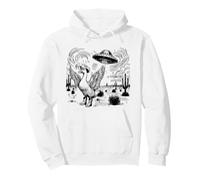 Duck Cowboy UFO Wacky UFO Western Funny Pullover Hoodie