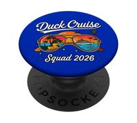 Duck Cruise Squad 2026 Tropical Island Ship Vacay Fun PopSockets Adhesive PopGrip