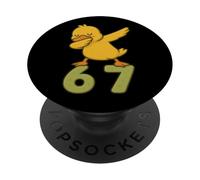 Duck Dabbing 67 Meme Six Seven Funny Gen Alpha PopSockets Adhesive PopGrip
