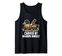 Duck Decoy Carving Grandpa Vintage Folk Art Workshop Graphic Tank Top