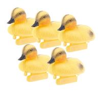 Duck Decoy - Duck Pond Statue, 5 Pieces Floating Duckling Decoy | Fade-Resistant Floating Pond Duck Decor with Lifelike Design, Ducks Mallard Pond Ornament for Outdoor Lake Pond Park Pool, Yellow