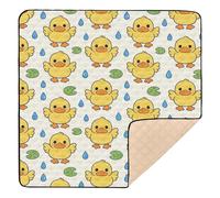 Duck Dew Drop Cute Foldable Baby Gym & Activity Mat for Indoor Outdoor Portable Padded Play Mat for Newborns Babies Infants Toddlers, 50'' x 50''