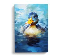 Duck Digital Art No.2 Canvas Print | Gallery Wrapped 30mm Frame Wall Art | 30x20 inches | Ready to Hang | Contemporary Bird Picture | Living Room Bedroom Lounge Office