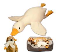 Duck Dog Toy,Plush Dog Toy for Dogs,Extra-Large White Plush Duck for Medium & Large Dogs Interactive Chew, Durable Indoor/Outdoor Play and Training Companion Toy for Puppies & Adult Dogs
