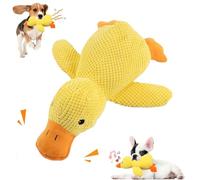 Duck Dog Toy - Squeaky Plush S/M/L Puppy Teething Relief Partner | Calming and Durable Animal Sound Toy for Small and Medium Dogs Traveling