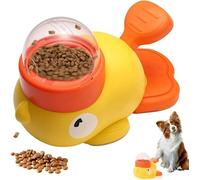 Duck Dog Treat Dispenser, 2-in-1 Dog Interactive Slow Feeder Puzzle Toy, Treat Dispenser for Small Medium Dogs Cats to Train IQ, Press to Get Snacks.