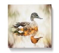 Duck Double Exposure No.2 Canvas Print for Living Room Bedroom Home Office Décor, Wall Art Picture Ready to Hang, 20x20 Inch (50x50 cm)