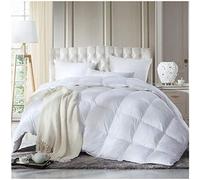 Duck Down Feather Duvet Quilt Luxury Comforter Deluxe, Super Soft, 3D Baffle Boxes design , Anti Allergy, Double Stiched piping, Best Hotel Quality (Double 15 Tog, Duck Down Feather)