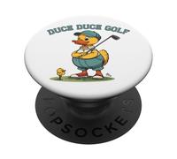 Duck Duck Golf Cruise Golfer Duck Swinging Club Fun PopSockets Adhesive PopGrip