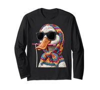 Duck Duckling Ducky Granny Square Crochet Yarn Crocheting Long Sleeve T-Shirt