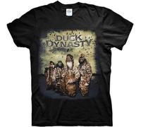 Duck Dynasty Poster Willie Phil Si Jase Duck Adult Mens T Shirt Black Size XL
