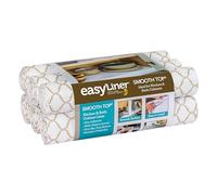Duck EasyLiner Brand Smooth Top Shelf Liner, Taupe Quatrefoil, 12 in. x 10 ft, 6 Rolls