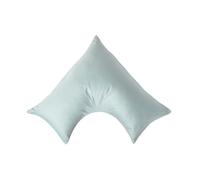 V Shaped Pillowcase Organic Cotton 400 Thread Count Homescapes Duck Egg Blue One Size