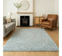 Duck Egg Blue Rug Soft Plush Pile Fluffy High Density Comfort Stain Resistant Carpet Bedroom Lounge Hallway Mat Cozy Modern Interior Style Rugs 200cm x 290cm (6ft 7" x 9ft 6")