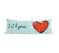 Duck Egg Body Pillow Cover with Invisible Zipper 60x180 cm Linen Long Bolster Pillowcase for Double Bed, Love Bolster Pillow Cases Side Sleeper Cushion Cover for Neck Support Pregnancy Support dg-332