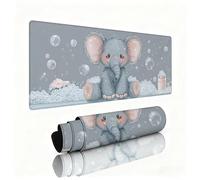 Duck Egg Color Mouse Pad Large 700x400x3mm Desk Mat Elephant Gaming Mouse Pad Table Protector Non-Slip Rubber Base for Stable Grip on Smooth Surfaces Wear-Resistant Mousepad for Laptop, PC W1-411