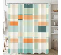 Duck Egg Color Shower Curtain,Waterproof Extra Long Curtains for Bathroom Decor,Luxury Weighted Shower Curtain Checkered Pattern,for Bathroom Window Curtains,Quick Dry Wet Room,150x200 60x79Inch J-37