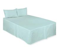 (Duck Egg, Double) Plain Dyed Polycotton Platform Easy Care Base Valance Sheet in 18 colours