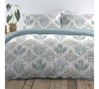 (Duck Egg, Single) Dreams & Drapes Emily Botanical Print Reversible Duvet Cover Set