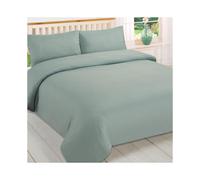 (Duck Egg, Superking) OHS Plain Dyed Duvet Cover Quilt Bedding Set With Pillowcase Single Double King Size
