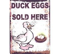 DUCK EGGS SOLD HERE METAL SIGN RETRO VINTAGE STYLE LARGE 12X16in 30x40cm farm shop shed garge