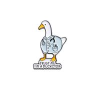 Duck Enamel Brooch Pin for Women "Trust Me I'm A Duckctor" Novelty Funny Cute Animal Ducktor Lapel Pins Cartoon Goose Brooches Backpacks Jackets Badge Clothing Accessories Jewelry Gifts