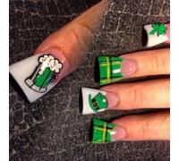 Duck Fake Nails Patrick's Day Press On Artificial False Glues On Designs French Tips Design False Nail
