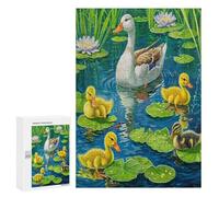 Duck Family 300Pc Jigsaw Puzzles Adults Kids Pastoral Scene Jigsaws Weekend Parent Child Activity After Work Stress Relief Vibrant Gift Home Decor 300 PCS