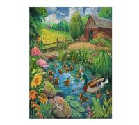 Duck Family 500 Piece Jigsaw Puzzle for All Ages Pastoral Scene Jigsaw Evening Wind Down Activity Challenging Fun Home Decor Stress Relief 500 PCS