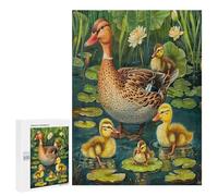 Duck Family 500 Piece Jigsaw Puzzles Adults Kids Pastoral Scene Jigsaws Family Movie Night Companion Whimsical Colourful Puzzle Home Decor 500 PCS