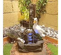 Duck Family Animal Solar Powered Water Feature With Delux Care Kit With Cover,Waterfall, Water Fountain, Garden Decoration, Garden Feature