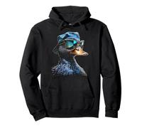 Duck Fanatsy Pixel Animal Art Graphic Motif Duck Pullover Hoodie