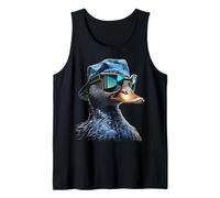 Duck Fanatsy Pixel Animal Art Graphic Motif Duck Tank Top