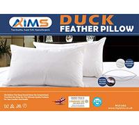 Duck Feather & Down 2pk Pillows 75x50cm Deluxe Premium Hotel Quality Bedding Super Soft Comforter Warm and Cosy Anti Allergy Single Double King Super King (Pillow 2pk Pair)