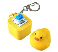 Duck Fidget Toy Key Chain, Duck Shape Button Board Clicker Toy For Stress Relief, Small Backpack Ornament, Purse Charm with Light and Sound for Kids