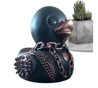 Duck Figurine Home Decor,Gothic Sculpture Duck Figurines - Satan Duck Resin Statues, Duckieville Duck Tabletop Ornaments for Bedroom, Living Room, Dorm