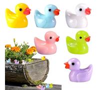Duck Figurines Home Decor | Waterproof Mini Ducks Figurines - Portable Animal Party Decor, Cute Duck Figures for Flower Pots, Fish Tanks