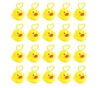 Duck Fishing Toy - Yellow Twenty Pieces, Fun Floating Bath Toys, Great Sensory Development Game, Mini Ducks With Net Bath Time | Perfect Activity For Boys Girls