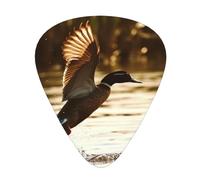 Duck Fly Upon River 12 Pack Guitar Plectrums With Storage Case, 0.46/0.71/0.96mm, Including Thin, Medium Thick Guitar Plectrums For Electric Guitars Bass Ukulele
