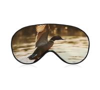Duck Fly Upon River Eye Mask, Side Sleeping Mask Light Blindfold Sleeping Mask Nose Pad and Elastic Band for Children Women and Men