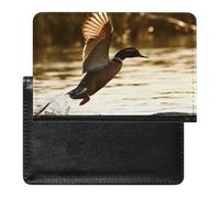 Duck Fly Upon River Passport Cover Protector Rfid Blocking Passport Holder Id Card Holder Secure Travel Wallet Organizer for Passport Tickets Credit Cards, style, One Size