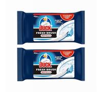 Duck Fresh Brush Refills Toilet Cleaner (2 Packs, 24 Flushable Cleaning Pads) Biodegradable Pads Toilet Bowl Cleaner