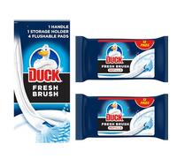 Duck Fresh Brush Toilet Cleaner | Disposable Toilet Bowl Cleaner | Removes Stains & Odours | Easy Brush & Flush | Fresh Scent | Hygienic Bathroom Cleaning (24Refill + 1kits)