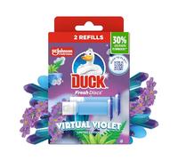 Duck Fresh Discs Toilet Cleaner Refill Twin Pack, Fights Stains That Harbour Germs, Prevents Limescale Build Up, Virtual Violet, Pack of 5 (Total of 10 Refill Tubes)