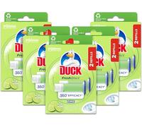 Duck Fresh Discs Toilet Cleaner Refill Twin Pack, Fights Stains That Harbour Germs, Prevents Limescale Build Up, Lime, Pack of 5 (Total of 10 Refill Tubes)
