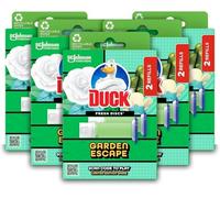 Duck Fresh Discs Toilet Cleaner Refill Twin Pack, Fights Stains That Harbour Germs, Prevents Limescale Build Up, Garden Escape, Pack of 5 (Total of 10 Refill Tubes)