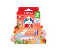 Duck Fresh Discs Toilet Cleaner Refill Twin Pack, Fights Stains That Harbour Germs, Prevents Limescale Build Up, Mango Verse, Pack of 1 (Total of 2 Refill Tubes)