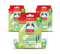 Duck Fresh Discs Toilet Cleaner Refill Twin Pack, Fights Stains That Harbour Germs, Prevents Limescale Build Up, Lime, Pack of 3 (Total of 6 Refill