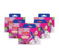 Duck Fresh Discs Toilet Cleaner Starter Kit, Fights Stains That Harbour Germs, Prevents Limescale Build Up, Watermelon Whirlwind, Pack of 5 (Each Kit Contains 1 Holder + 1 Refill Tube)