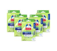 Duck Fresh Discs Toilet Cleaner Starter Kit, Fights Stains That Harbour Germs, Prevents Limescale Build Up, Lime, Pack of 5 (Each Kit contains 1 Holder + 1 Refill Tube)